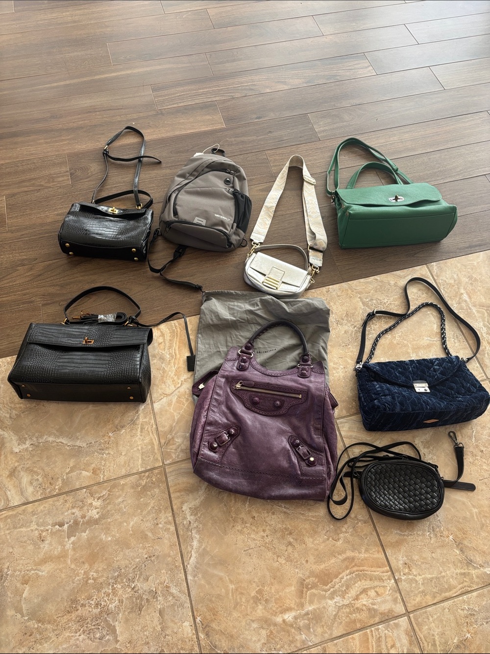 Select a bag . Buy one get one half off